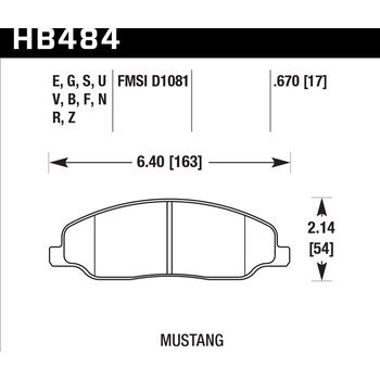 Колодки тормозные HB484N.670 HAWK HP Plus