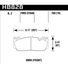 Колодки тормозные HB828Z.760 HAWK PC BMW M5 F10; M6 F13; M2 F87 M Sport передние