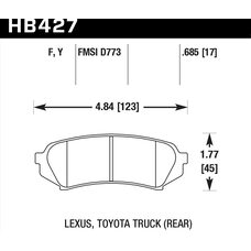 Колодки тормозные HB427Y.685 HAWK LTS задние  LEXUS LX470 / TOYOTA LC100