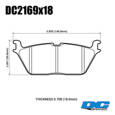 Колодки тормозные DC2169R18 DC brakes Street HD+, задние RAM 1500 2019->